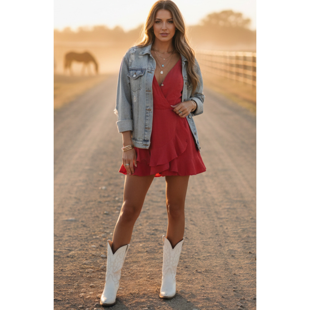 New Latiste by Amy Large Hot Pink V-Neck Romper Linen Blend Adjustable Straps